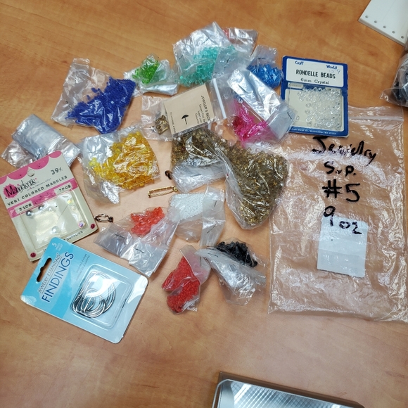 Jewelry supply lot #5 - 9oz beads and findings - Picture 2 of 2